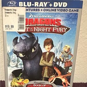 Dreamworks Dragons (Blu-ray + DVD) New Sealed + a online video game kids movie